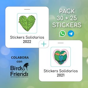 PACK_01_Stickers-whatsapp-telegram_loros Pacl stickers solidarios 2021+22